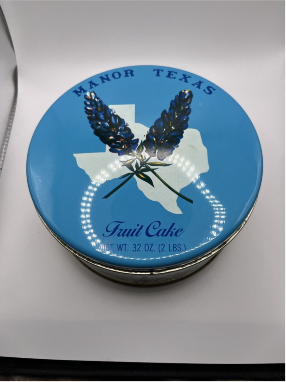 Manor Texas Fruit Cake Collectible Tin Surrender Of Santa Anna At San Jacinto
